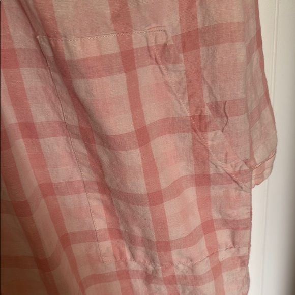 Acacia Swimwear Pink Plaid Shirt - Picture 3 of 4